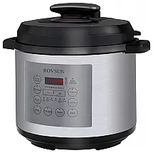 Panela de Pressão Elétrica 6L com 13 Predefinições e Painel de Led, 110v, ROVSUN, Cinza