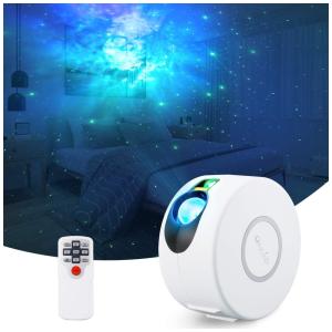 jetor de Luz LED Galáxia com 15 Efeitos e Controle Remoto, OXYLED Pro 1, Branco