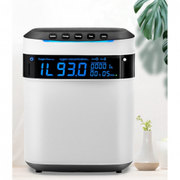 Creliver Concentrador de Oxigênio Portátil 7L, Funciona 24H, 110V, 150W, Branco