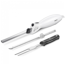 Faca Elétrica Reemix Z3042 para Entalhar Carnes, Aves, Pães, Artesanato em Espuma e Mais, 2 Lâminas para Carnes e Pães, Garfo Incluso -