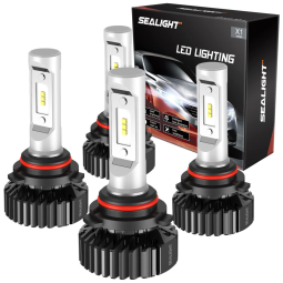 SEALIGHT Kit Xenon Lâmpadas LED Branca 14000 Lumens 6000K, 9005, HB3 9006, HB4 , 4 Peças