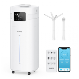 Umidificador 20L com Bico de 360°, Enchimento Superior, LED UV-C, Display Digital, Controle Remoto e Por APP para Ambiantes até 185m², 110V