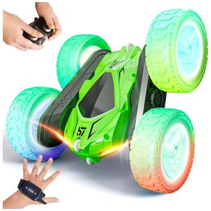 Carrinho de Controle Remoto Dupla Face 360 com 2 Baterias Recarregáveis, TECNOCK, Verde