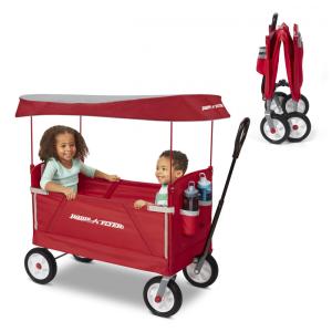 Carrinho de Bebê e Passeio 3 em 1 Dobrável e Multifuncional, Peso Máximo 69 kg, RADIO FLYER 3953A, Vermelho
