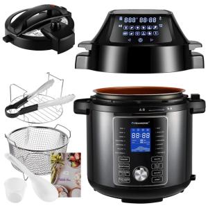Panela de Pressão Multifuncional 5.6L, 29 Definições, Painel Digital, Aço Inoxidável, 1500W, 110V, T TRANSONIC OPA160, Preto