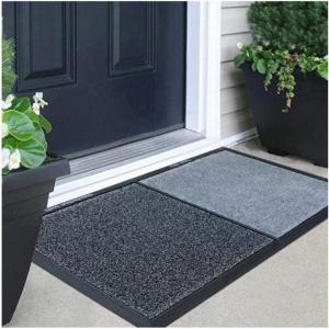 ZWFF Tapete Antibacteriano Sanitizante Porta Entrada, 90 x , cinza