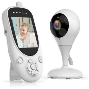 Monitor de bebê com vídeo Campark com câmera digital sem fio de 2,4 GHz, visão noturna automática, conversa bidirecional, VOX e canções de
