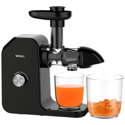 Centrifuga de Frutas com Motor Silencioso, Função Reversa, Fácil de Limpar e Escova, 110V 150W, Whall, Preto