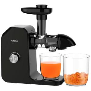 Centrifuga de Frutas com Motor Silencioso, Função Reversa, Fácil de Limpar e Escova, 110V 150W, Whall, Preto