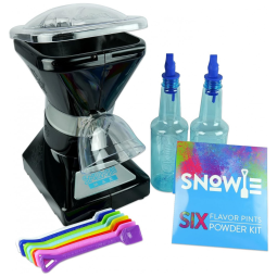 Máquina de Raspadinha com Mistura de Xarope e 6 Bastões, 110V, SNOWIE, Preta