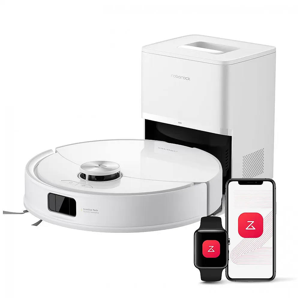 Robô Aspirador Roborock Q10 S5+ Branco 10.000Pa Auto Esvaziamento 70 Dias com Mop