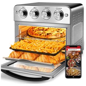 Forno Elétrico de Bancada .5L 7 em 1 Multifunções com Acessórios de Cozha em Aço oxidável, 1700W, 110v, GEEK CHEF 7 in 1 Air Fryer Oven