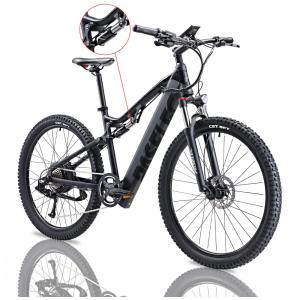 Bicicleta Elétrica Mountain Bike PASELEC GS9 750W com Bateria Removível 48V 16Ah, Freios Hidráulicos e Câmbio Shimano 8 Velocidades