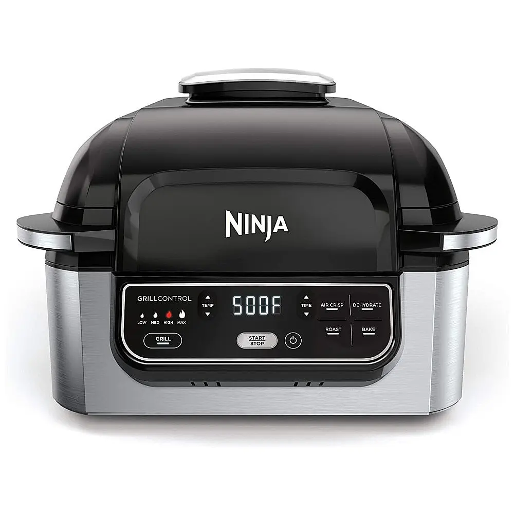 Grill e Airfryer Ninja Foodi AG301 5-em-1 Grelha Interna 1760W Preto/Prata