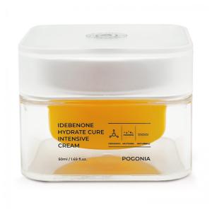 Creme Facial Anti Idade 50 ml para Mulheres com Idebenona e Ácido Hialurônico, POGONIA, Branco