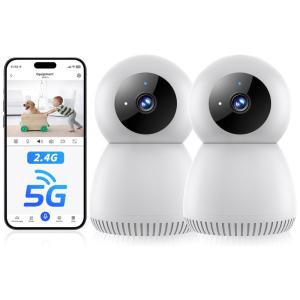 Câmera de Segurança Residencial 5G WiFi 2,4GHz PanTilt 360º, BabyPet 1080P, Detector de Movimento, Conversa Bidirecional, App Móvel,Noah Tec