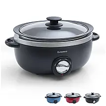 Panela Elétrica Antiaderente 3,2L com Aquecimento Uniforme para Cozinhar com Praticidade e 3 Níveis de Temperatura, 110V 163W, Eamoment