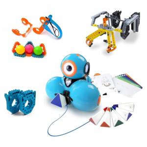 Wonder Workshop Dash Robot Wonder Pack – Robô Programável com Kit de Acessórios para Aprendizado STEAM para Crianças 6 a 11 Anos