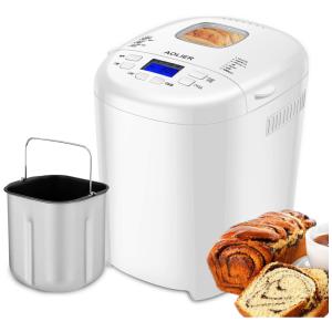 Panificadora Automática com 14 Modos e Livro de Receita, Branca, 110v, AOLIER, Branco