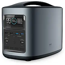 Estação de Energia Portátil 500W Saída USB C Display LCD Liga Até 9 Dispositivos
