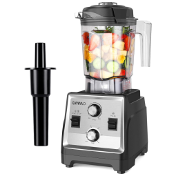 Liquidificador de Bancada Profissional 2L com Lâminas de Aço Inoxidável, Sem BPA e Trava de Segurança, 110V 1800W, OMMO, Prata