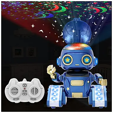 Robô Aikmi azul com controle