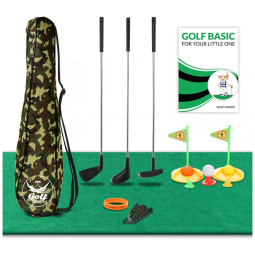 Tacos de Golfe com Acessórios para Crianças de 3 a 5 Anos, Golf Hawks, Verde
