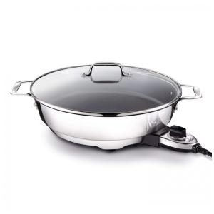 Frigideira Elétrica All-Clad de Aço Inox 7 Litros com Revestimento Antiaderente, Controle de Temperatura e Utensílios de Cozinha