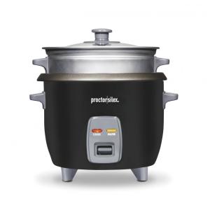 Panela de Arroz Elétrica até 6 Xícaras Cozidas Aço Inoxidável 300 W, 110v, PROCTOR SILEX 37510, Preto
