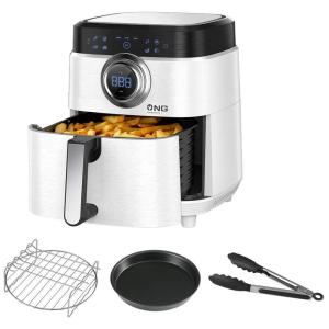 Air Fryer Fritadeira Elétrica 7L com Painel Digital, 1700W, 110v, ONG, Branco