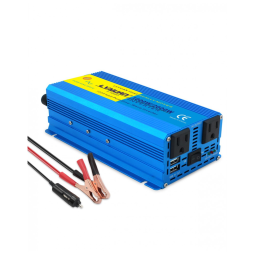 Inversor de Potência Automotivo, com Portas USB e Tomadas Duplas, LVYUAN 1000W, Azul