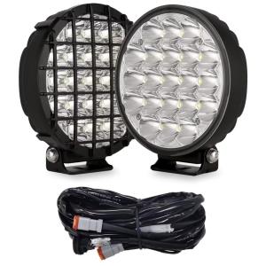 Farol de Milha LED com 32000 Lúmens e Luz Branca IP68 12V 24V, 210W, 2Un, BIGLION.X, Preto