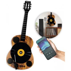 Guitarra Giratória Vertical de 3 Velocidades com Alto Falantes e WIFI, Eklectik, Marrom