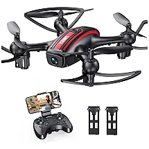 SANROCK H863 Drone com Câmera 1080P HD para Adultos e Crianças, 2 Baterias, Preto