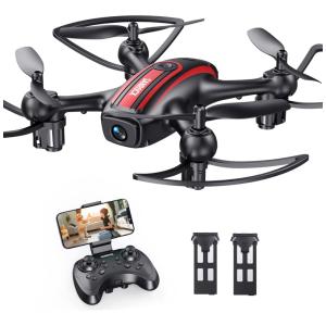 SANROCK H863 Drone com Câmera 1080P HD para Adultos e Crianças, 2 Baterias, Preto