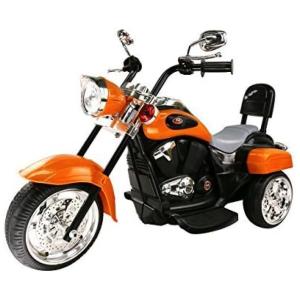 Costzon Moto Elétrica Infantil 6V Recarregável com Sons e Luzes, 3 anos, MIGOTOYS, Laranja