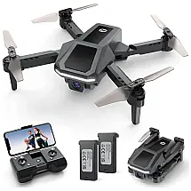 Drone com Câmera HD, Wifi, 26 Min de Voo e 2 Baterias, Holy Stone HS430, Preto