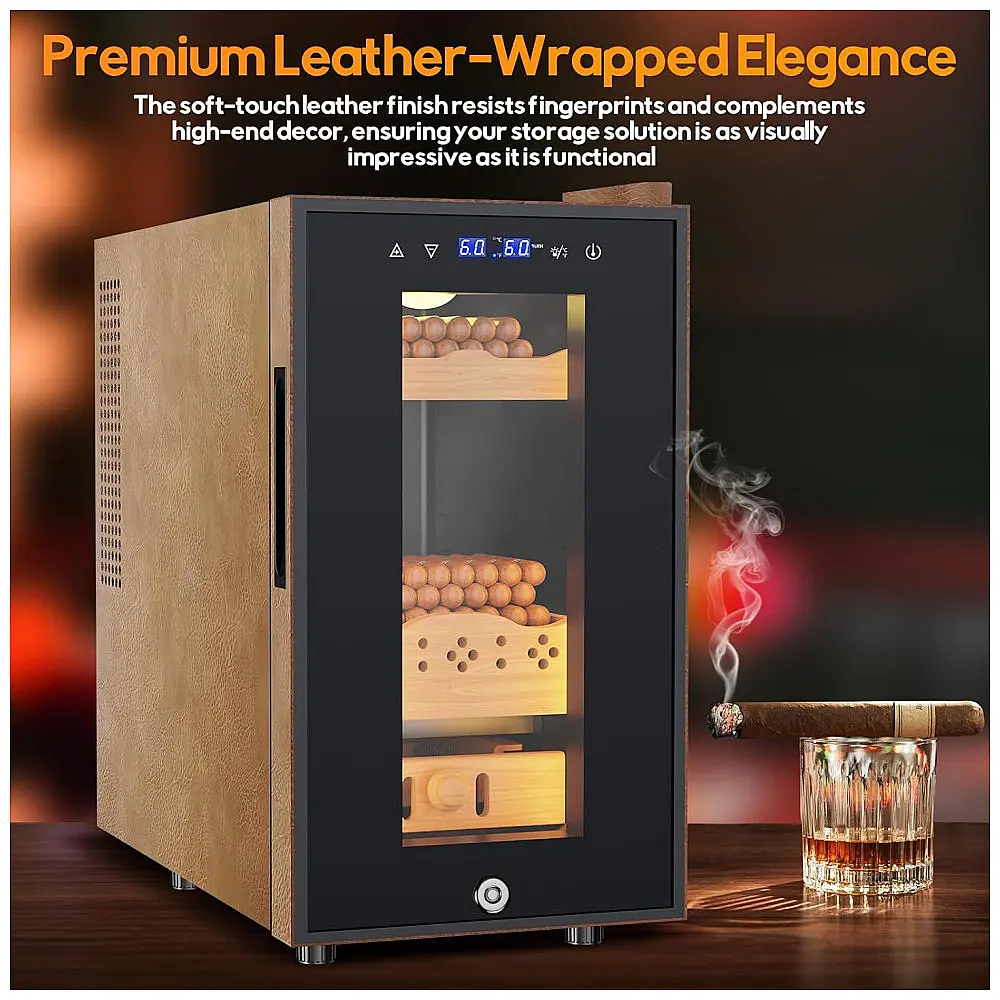 Humidor Elétrico Velieta Preto 25L 200 Charutos Termoelétrico LED 115V — foto 2