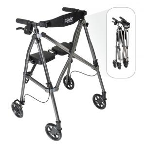 Andador Adulto Idoso com Assento, Suporta até 136 quilos, ABLE LIFE COMFORTABLY INDEPENDENT 4250 BW, Preto