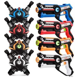 Pistola Infantil com Laser Infravermelho e Colete para 4 Jogadores, Idade de 6 a 12 Anos, Kidpal
