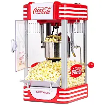 Retrô Pipoqueira Elétrica de Bancada 1.9kg em Aço Inoxidável, 110v, NOSTALGIA Coca Cola, Vermelho