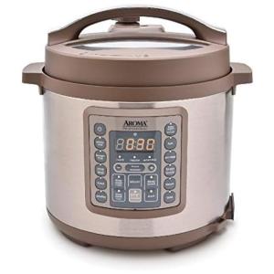 Panela de Pressão Elétrica 6L com 14 Predefinições e Painel de Led, 110V, AROMA HOUSEWARES PROFESSIONAL MTC 8016, Marrom