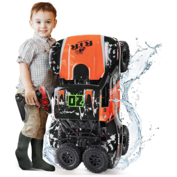 Carrinho de Controle Remoto Off Road até 25 km por hora, Tração 4 x 4, Idade Recomendada 8, BWINE, Laranja