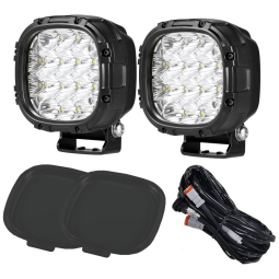 Farol de Milha LED Off Road com 18800 Lúmens e Luz Branca IP68 12V 24V, 160W, 2Un, BIGLION.X, Preto