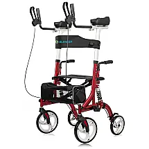 Andador para Idosos e Adultos com Amortecedor até 200 Quilos, ELENKER, Vermelho