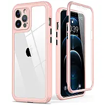 Capinha Compatível com a va d com Vidro Temperado, KEYSTAR iPhone 12 Pro Max Case, Rosa