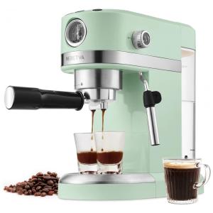 Máquina de Café Expresso 20 Bar Neretva com Vaporizador 1350W 110V Verde
