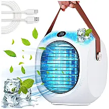 Climatizador de Ar Portátil com 3 Velocidades, Recarregável via USB, XDRONRAY, Branco