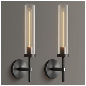 Conjunto de Luminária de Parede com Fio, Tamanho 48 cm e 2 Peças para Sala de Estar, Corredor, Espelho, Quarto e Escadas, 110V, YUEXPAND