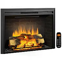Lareira Elétrica de Embutir A66x98L com Controle Remoto, Luz de LED e Som de Fogo, 1500W, 110v, LEGEND FLAME EF265, Preto